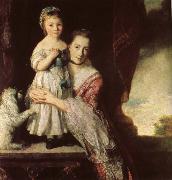 Sir Joshua Reynolds Georgiana,Countess Spencet and Lady Georgiana Spencer oil painting
